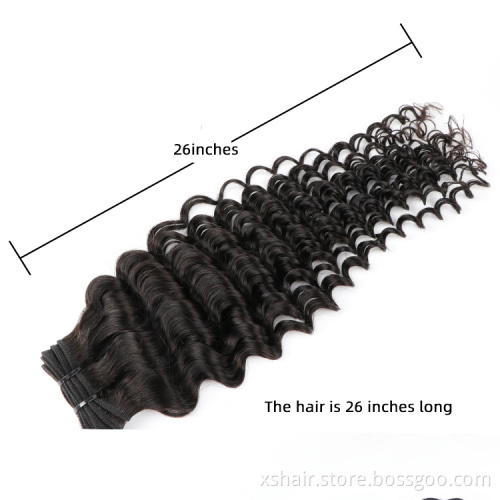 Brazilian Human Hair Bundles 10-38 Inches Deep Curly Hair Bundles Weaves+4x4 Lace Closure Human Hair Weave Vendors